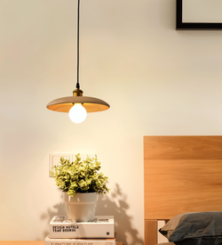 WooDisk Pendant Light - Saucer Light Pendant - Hanging Lamp made of Wood