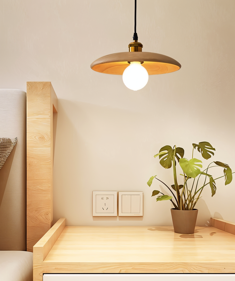 WooDisk Pendant Light - Saucer Light Pendant - Hanging Lamp made of Wood