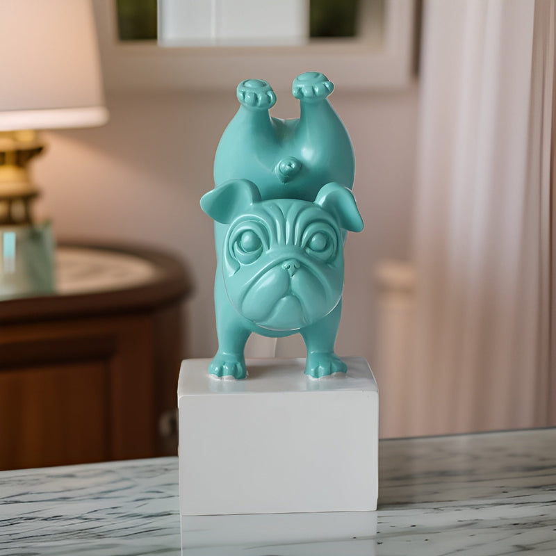 Yoga Paws - Abstract Yoga Bulldog Figure for Playful Households