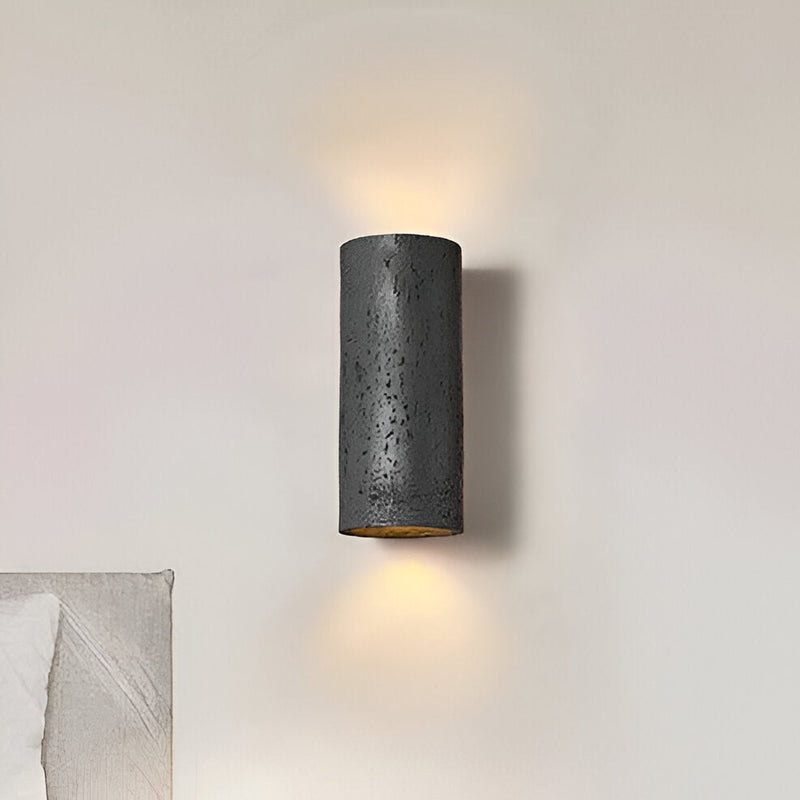 Cylinder Tube Wall Light - Wabi Sabi Stone Wall Sconce - Wall Spotlight LED Lighting