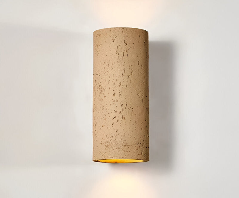 Cylinder Tube Wall Light - Wabi Sabi Stone Wall Sconce - Wall Spotlight LED Lighting