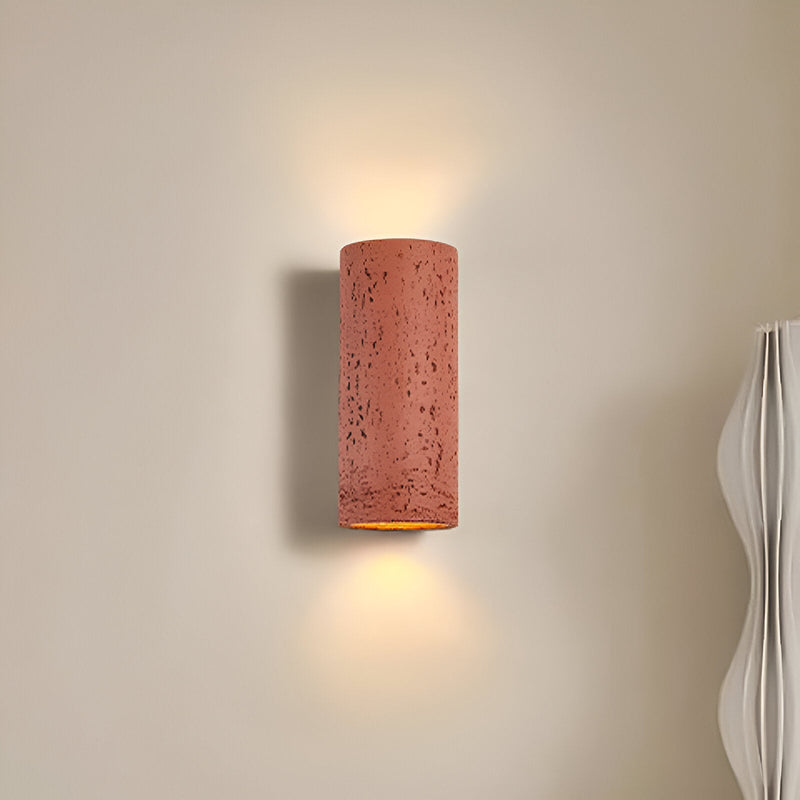 Cylinder Tube Wall Light - Wabi Sabi Stone Wall Sconce - Wall Spotlight LED Lighting