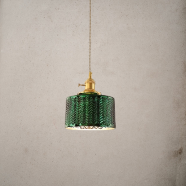 Miravique Minimalist Green Glass Pendant Light