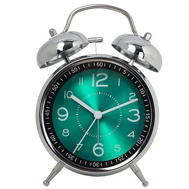 Traditional Metal Analog Alarm Clock with Classic Design