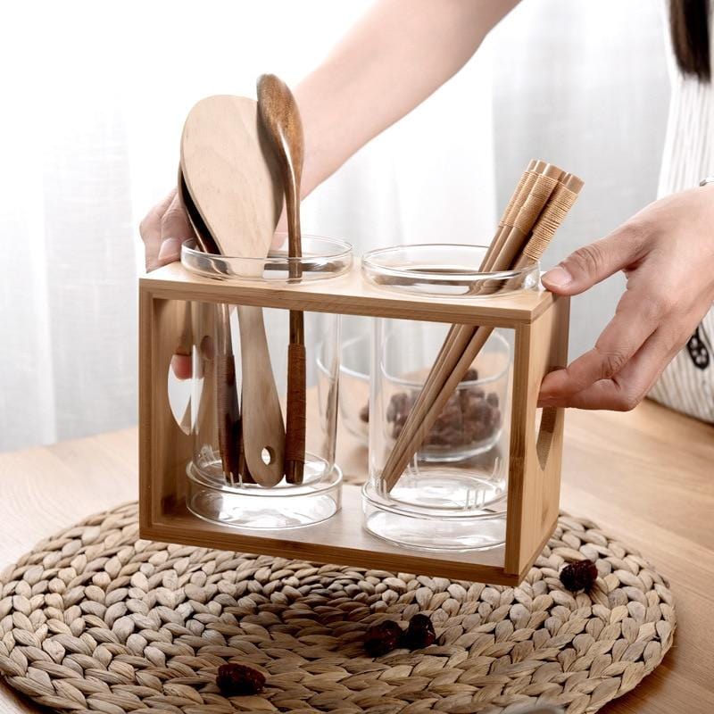 Wooden Cutlery Storage