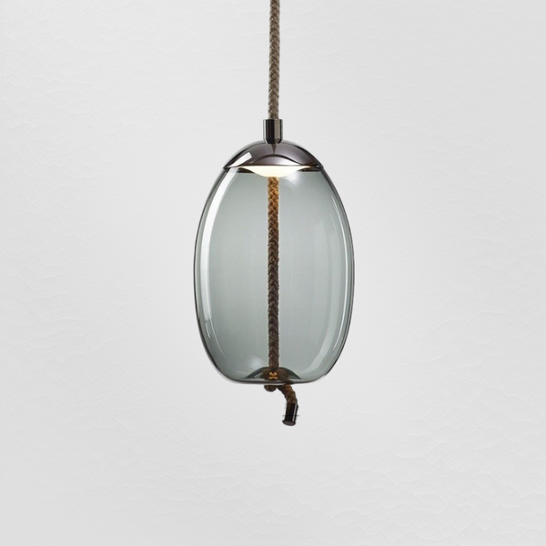 Miravique Hemp Rope Glass Pendant Lights