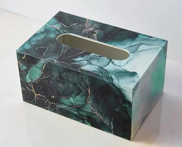 Marble Wooden Tissue Holder