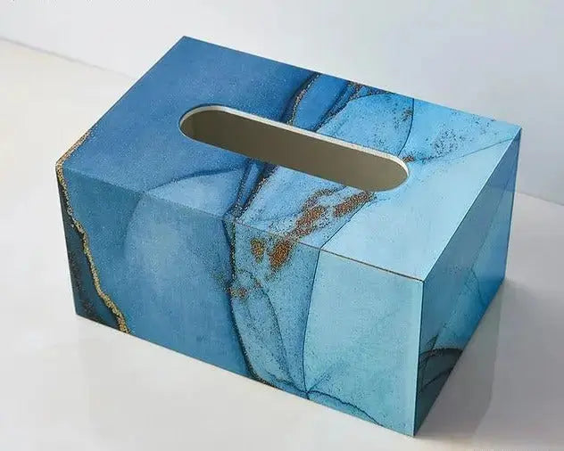 Marble Wooden Tissue Holder