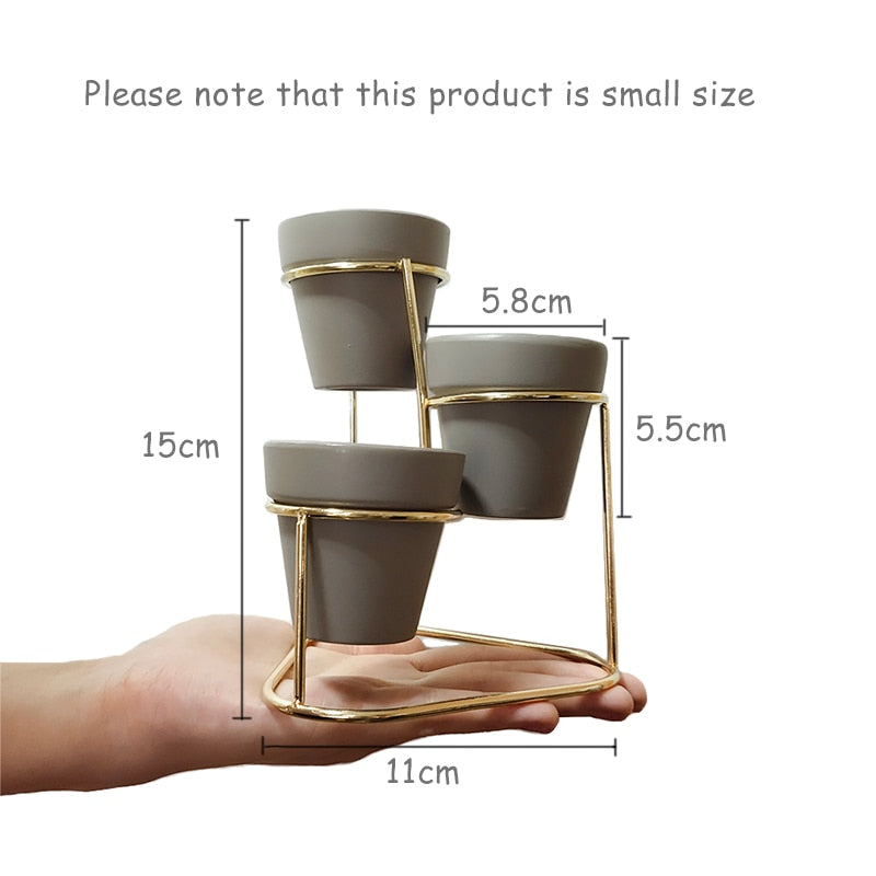 Elora - Modern 3 in 1 Pottery Planters