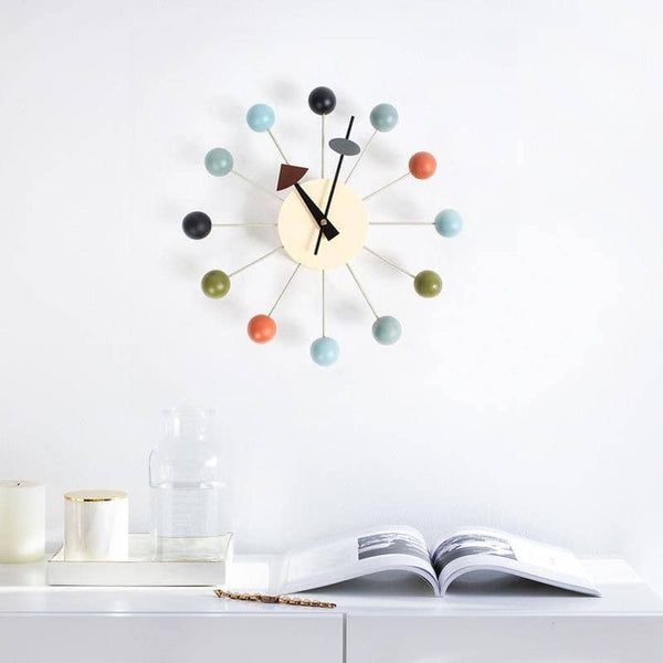 Minimalist 3D Ball Wall Clock – Modern Silicone Sphere Clock in 7 Stylish Colors, Perfect for Home & Office Decor