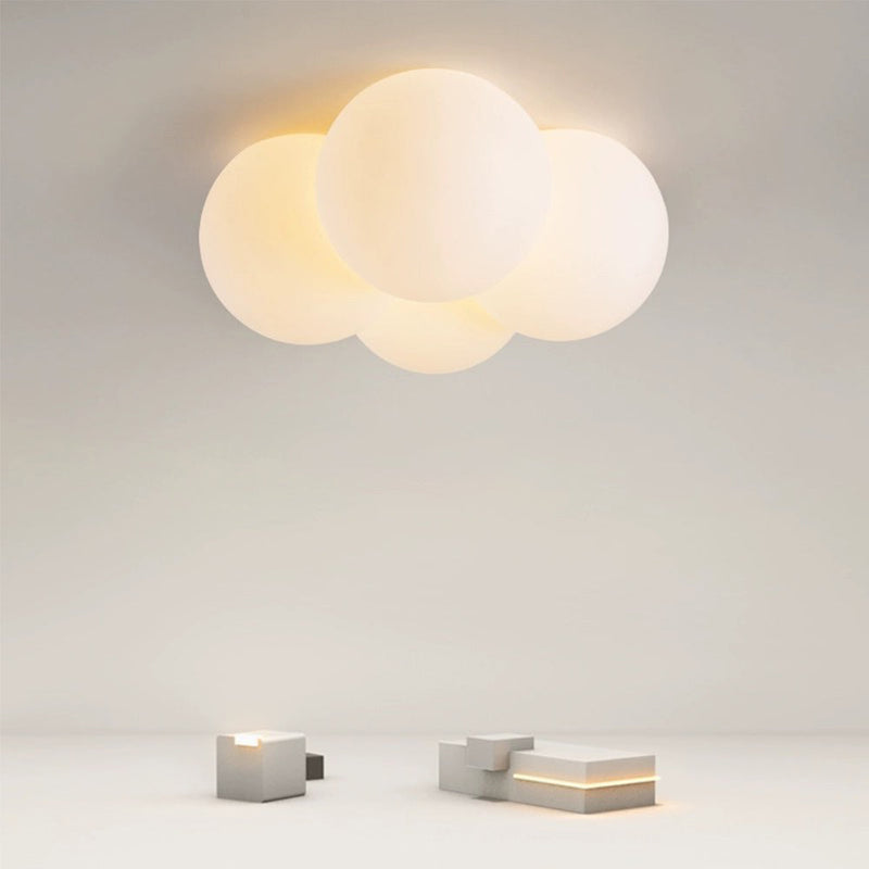 Miravique White Cloud Bubbles Ceiling Light - Modern LED Fixture for Living Room, Bedroom, Hallway