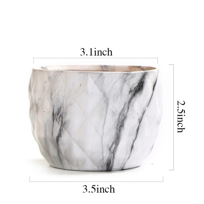 Deidra - Modern Bonsai Marbling Flower Pot (4 pcs)