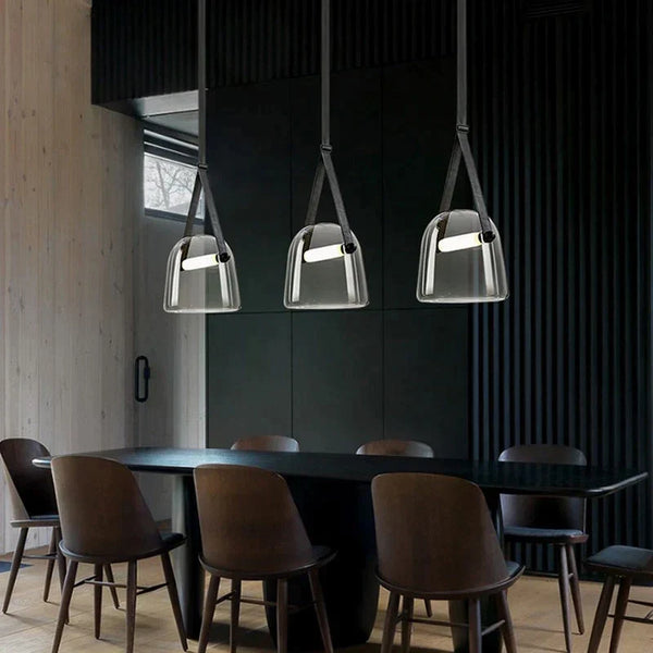 Miravique Glass Belt Suspension Pendant Lamp