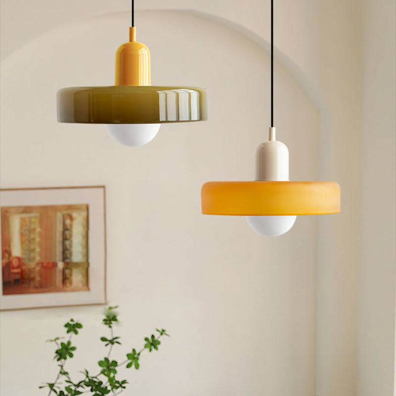 Bauhaus Pendant Lamp – Colored Glass Stylish Design