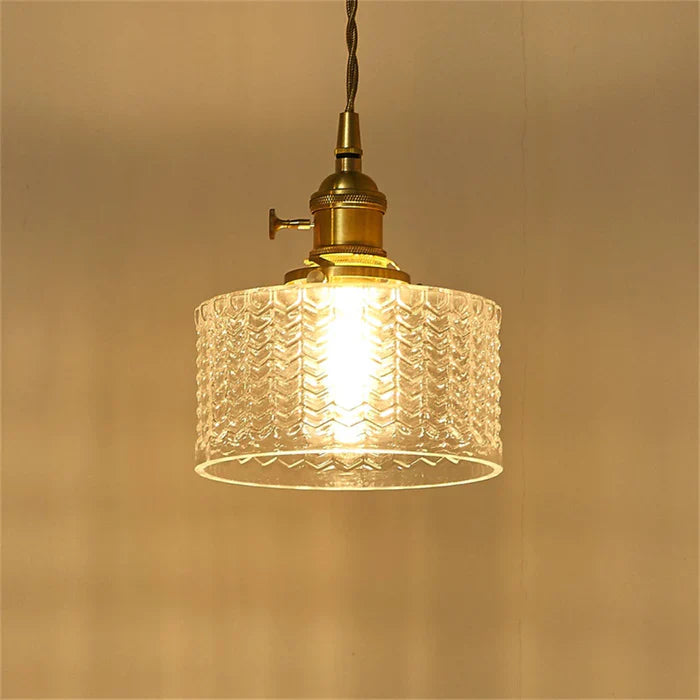 Miravique Stunning Cylinder Glass Pendant Light