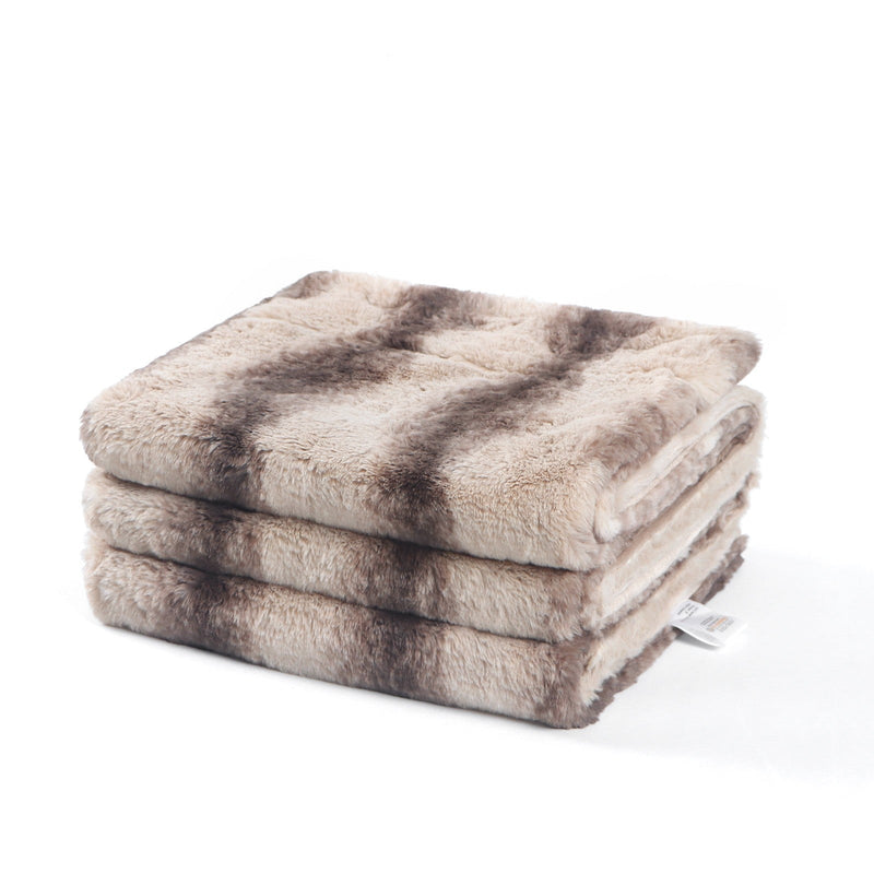 CocoaLux – Brown Faux-Fur Blanket