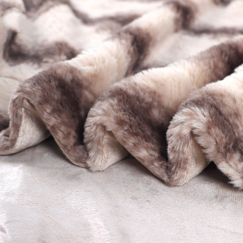 CocoaLux – Brown Faux-Fur Blanket