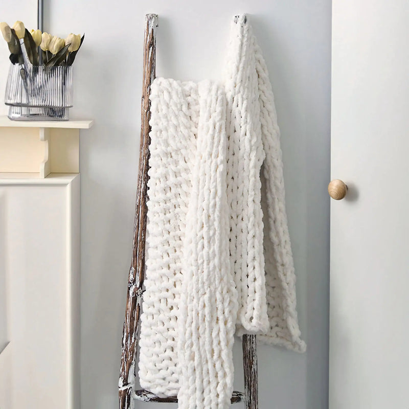 Loose Knit Throw Blanket