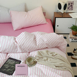 Scandinavian Retro Stripes Bedding Set