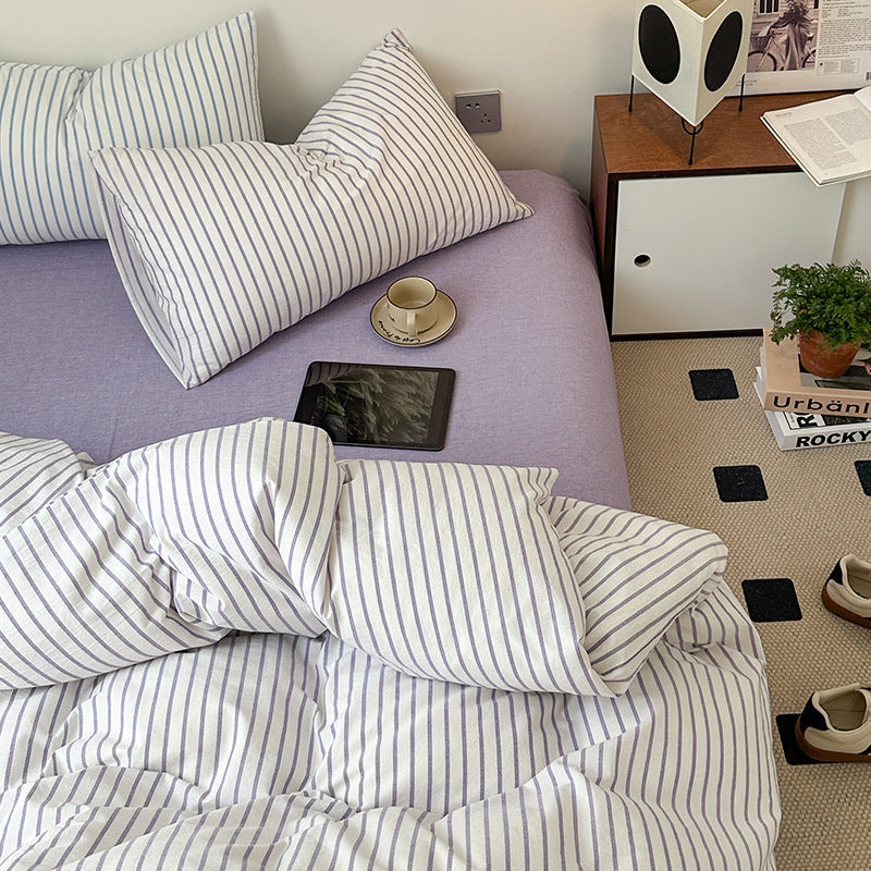 Scandinavian Retro Stripes Bedding Set