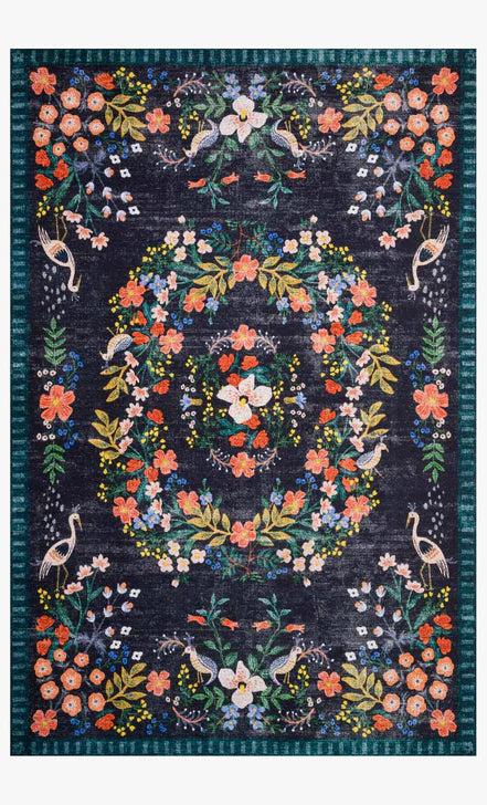 Retro Boho Bird Floral Rug Carpet Large Area Living Room Balcony