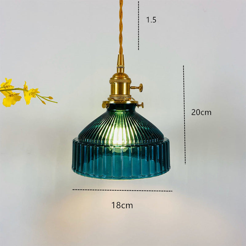 Miravique Retro Glass Shade Pendant Lamp