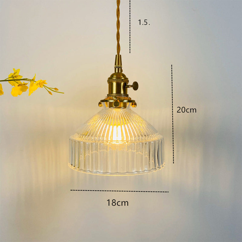 Miravique Retro Glass Shade Pendant Lamp