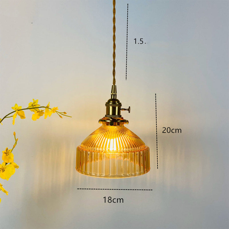 Miravique Retro Glass Shade Pendant Lamp