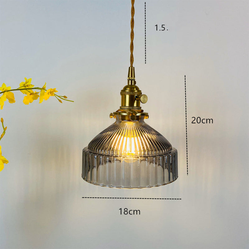 Miravique Retro Glass Shade Pendant Lamp