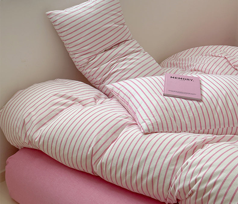 Scandinavian Retro Stripes Bedding Set