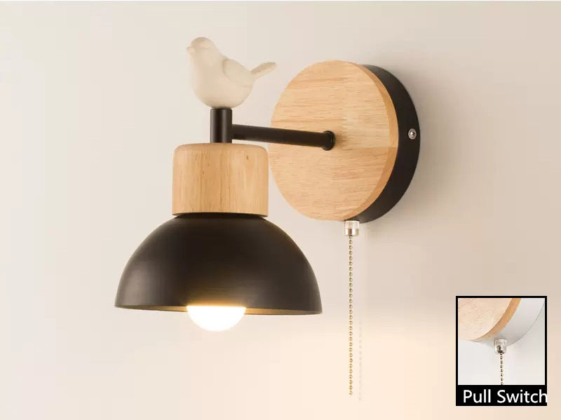 Nordic Wooden Wall Lamp