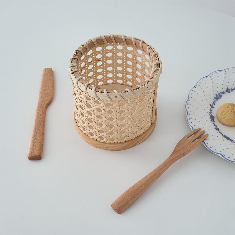 Rattan Cutlery Organizer