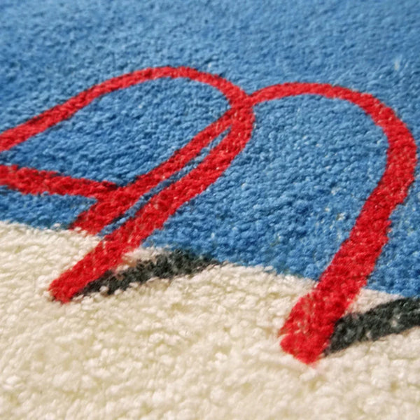 Heart Swimming Pool Area Carpet Rug