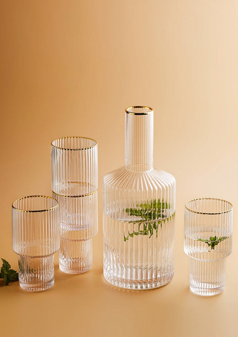 Jules Ripple Carafe and Glass Set