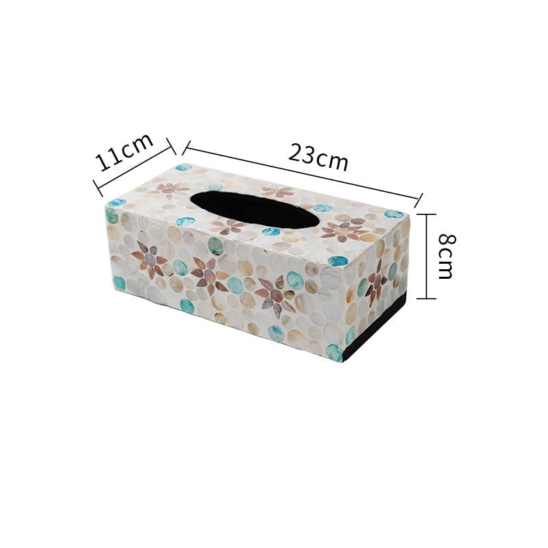 Mother Of Pearl Tissue Box