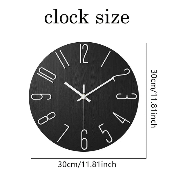 Wooden wall clock - Scandinavian style