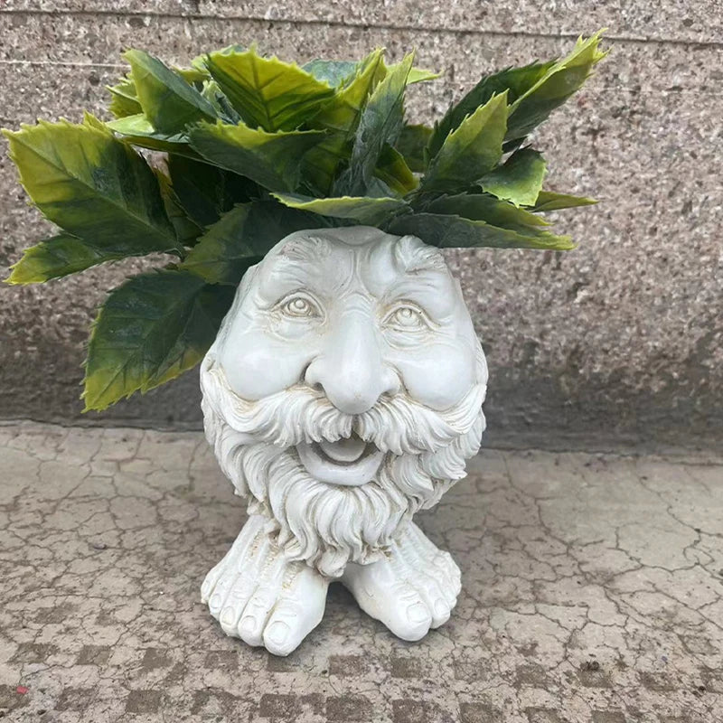 Flower Pot - Muggle - Funny Face - Resin Succulent Plant Planter