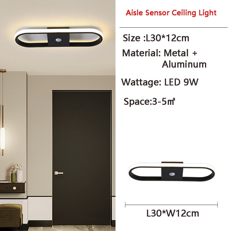 Human PIR Motion Sensor LED Ceiling Lamp for Bedroom Corridor