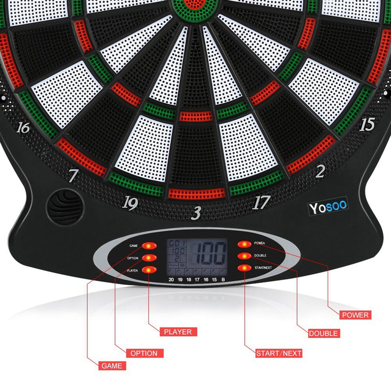 Professional Electronic Hanging Dartboard with LCD Scoreboard