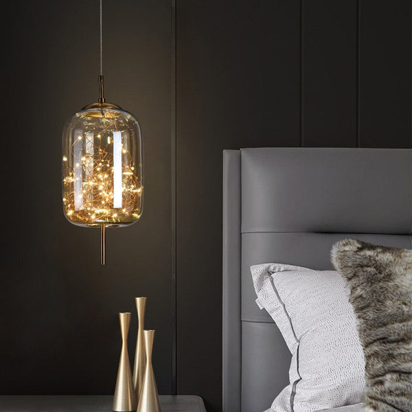 Miravique Glass Globe Sprinkle Pendant Light