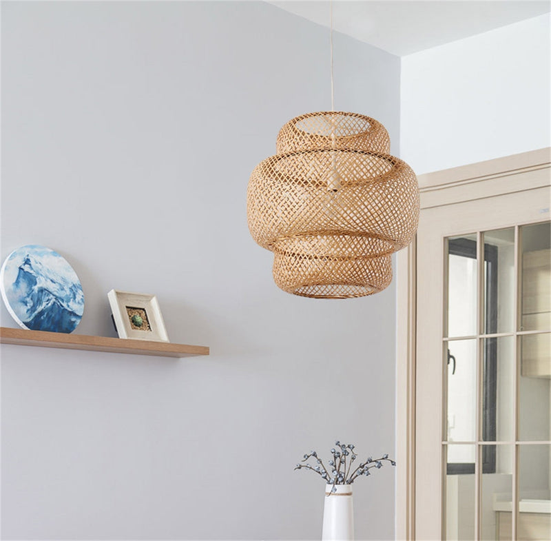 Miravique Knitted Weaving Bamboo Pendant Lamp