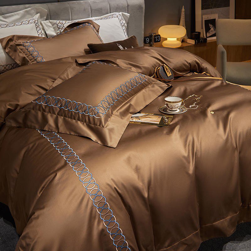 Sunstone Reves Duvet Cover Set - Egyptian Cotton Luxury Bedding for All-Season Comfort