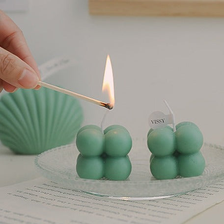 Mini Bubble Cube Decorative Candle