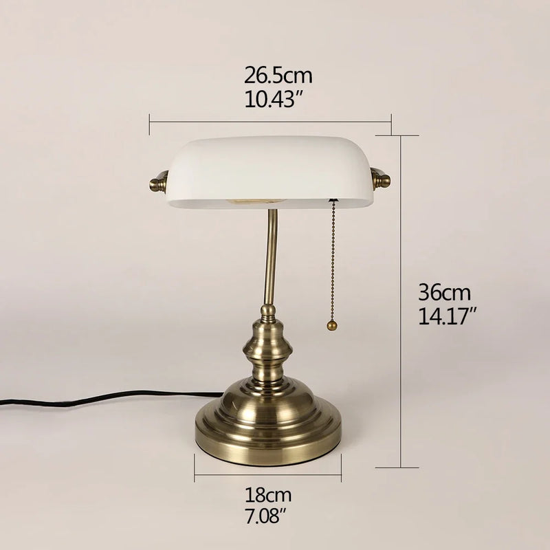 Retro Banker's Table Lamp