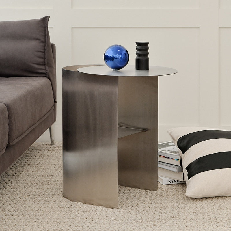 Miravique Abstract Wrought Iron Side Table