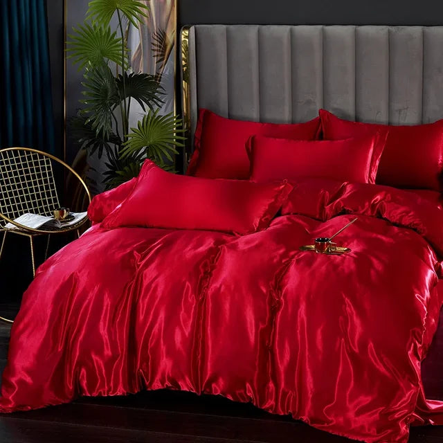 LuxeSilk Satin Bedding Set – Premium Silk Elegance