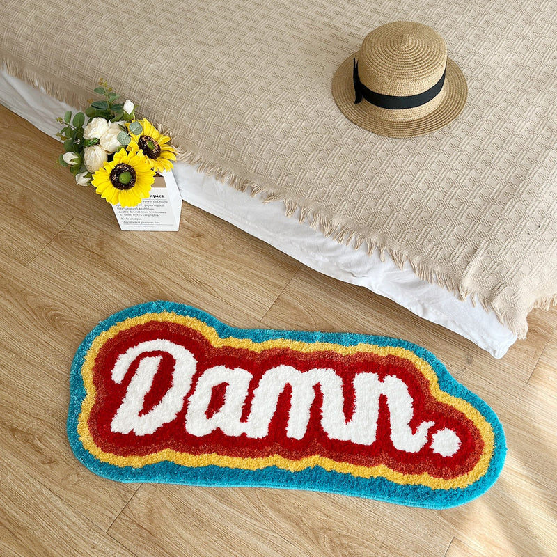 Rainbow Letter Tufted Hand-Crafted Rug