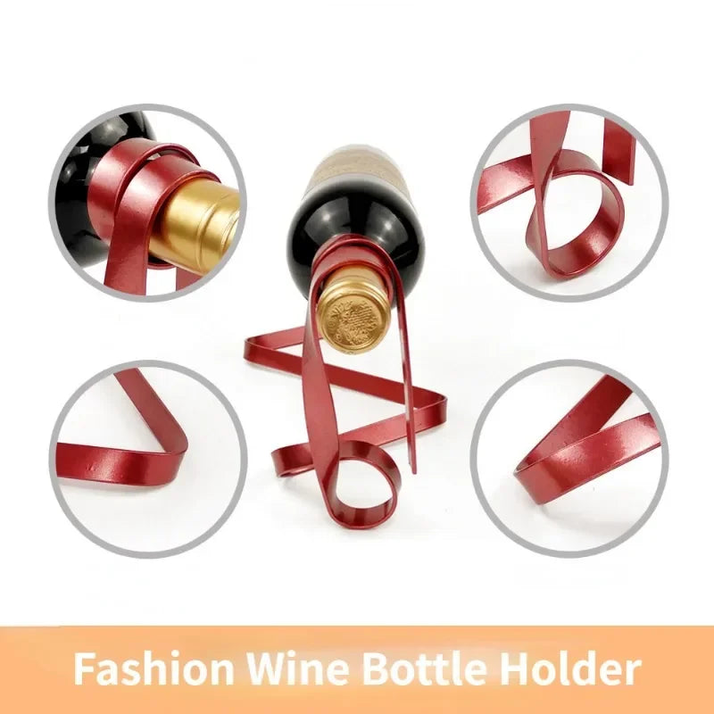 Floating Ribbon Wine Rack