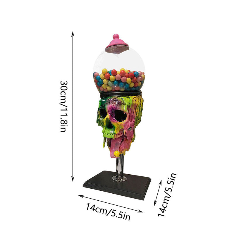 Skull Bubble Gum Machine Halloween Table Ornaments