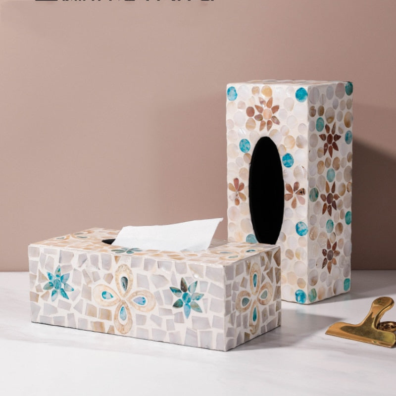 Mother Of Pearl Tissue Box